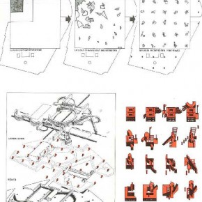 Parc de la Villette - Bernard Tschumi - Un parco pensato come un edificio discontinuo ed un luogo multiprogrammatico - punti + linee + superfici; scomposizione, ricomposizione, griglia compositiva