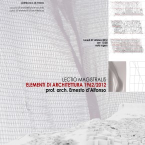 LECTIO MAGISTRALIS. Ernesto d'Alfonso