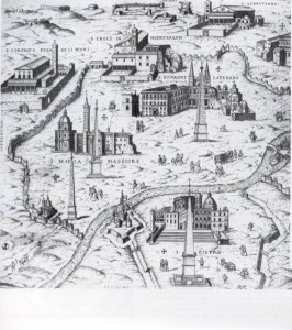 Ignoto incisore, Le sette chiese privilegiate di Roma, 1589.