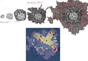 Biografia urbana. Milano dal Medioevo ai giorni nostri . | in basso: Il modello di Milano 2000