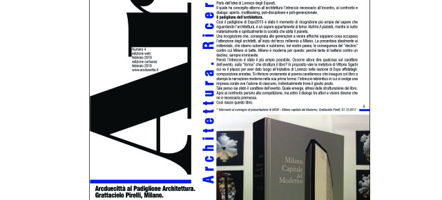 On – line: Arcduecittà n°4 – Arcduecittà al Padiglione Architettura. Grattacielo Pirelli, Milano. – visita la sezione ‘il numero’ e scarica gratuitamente il pdf