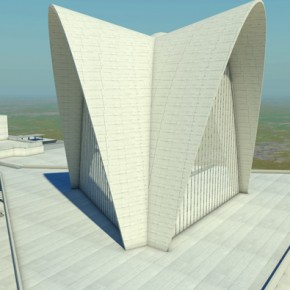1 - Three-dimensional animation of Nervi’s New Norcia Cathedral project, 2011. Courtesy Rene Van Meeuwen
