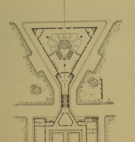 3 - Site plan of Nervi’s scheme of the New Norcia Cathedral and Monastery. Courtesy New Norcia Archive